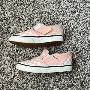 Vans Toddler Pink Checkered Slip-On Shoes